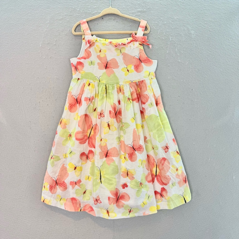 Janie & Jack - girls Butterfly garden dress sleeveless 100% cotton sundress SZ 6